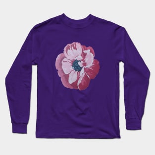 Artistic Pink Anemone Flower Vector Cut Out Long Sleeve T-Shirt